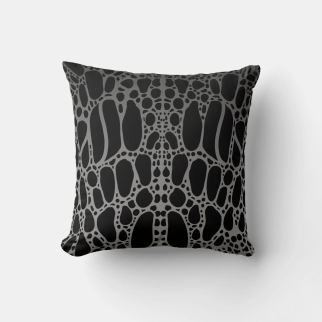 Crocodile Pattern Throw Pillow (Front)