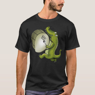 Crocodile playing Marching Band Bass Drum T-Shirt