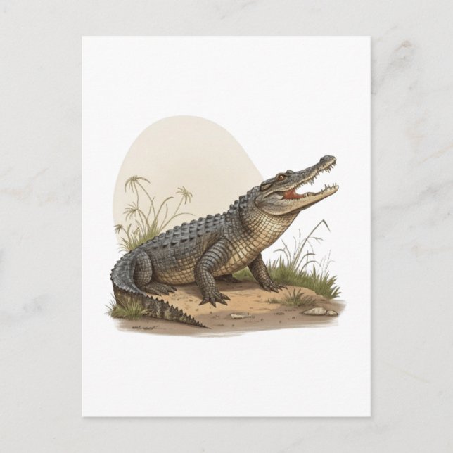 Crocodile Postcard (Front)