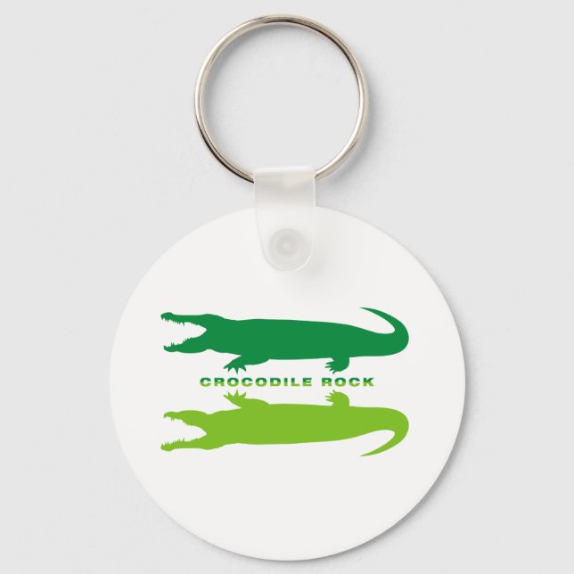 Crocodile Reflection (Green) Keychain (Front)