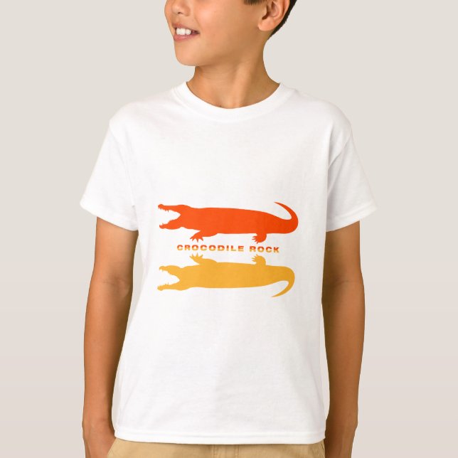 Crocodile Reflection (Orange) T-Shirt (Front)