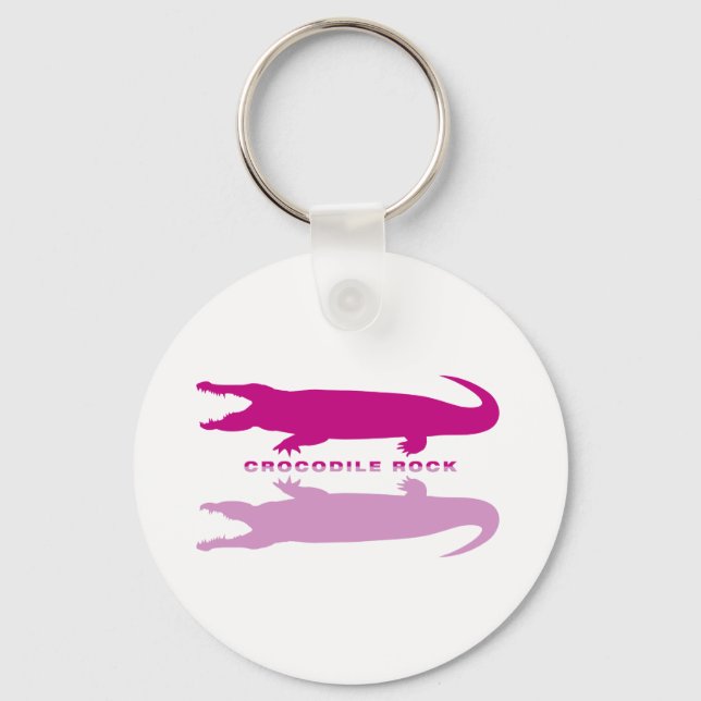 Crocodile Reflection Purple) Keychain (Front)