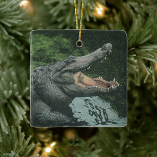 Crocodile Reptiles, Vintage Marine Animal Life Ceramic Ornament