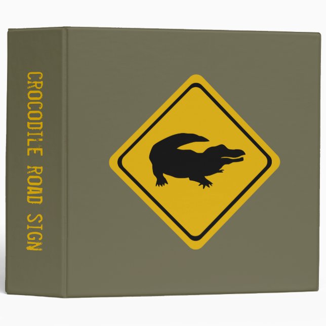 crocodile road sign binder (Front/Spine)