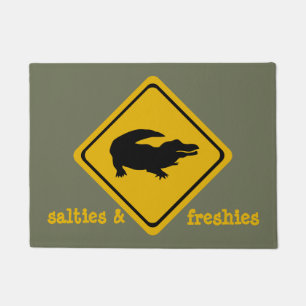 crocodile road sign - doormat