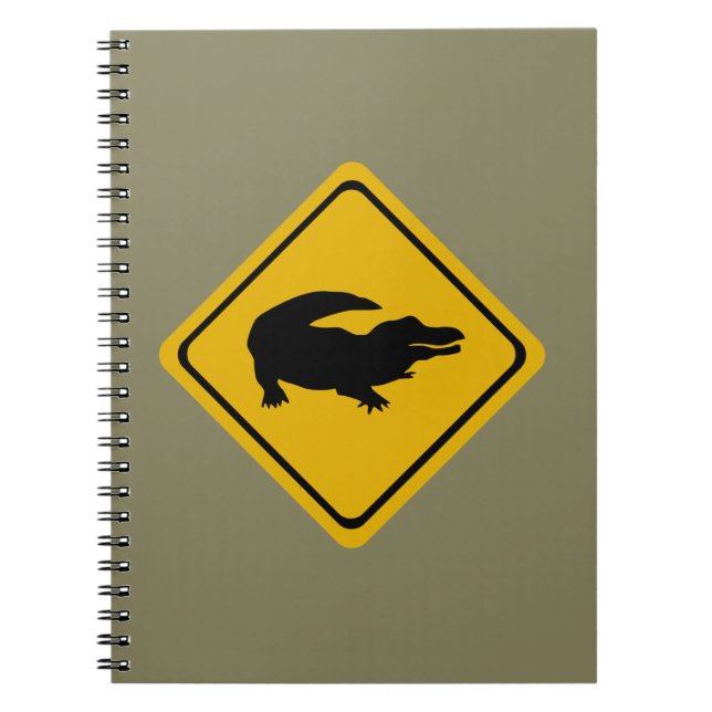crocodile road sign notebook (Front)