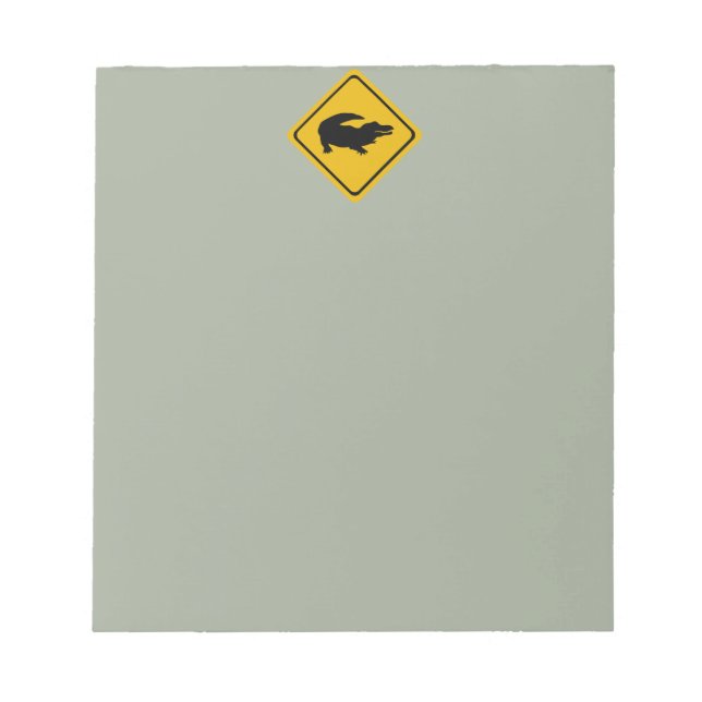 crocodile road sign notepad (Front)