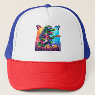 Crocodile rockstar cool art  trucker hat
