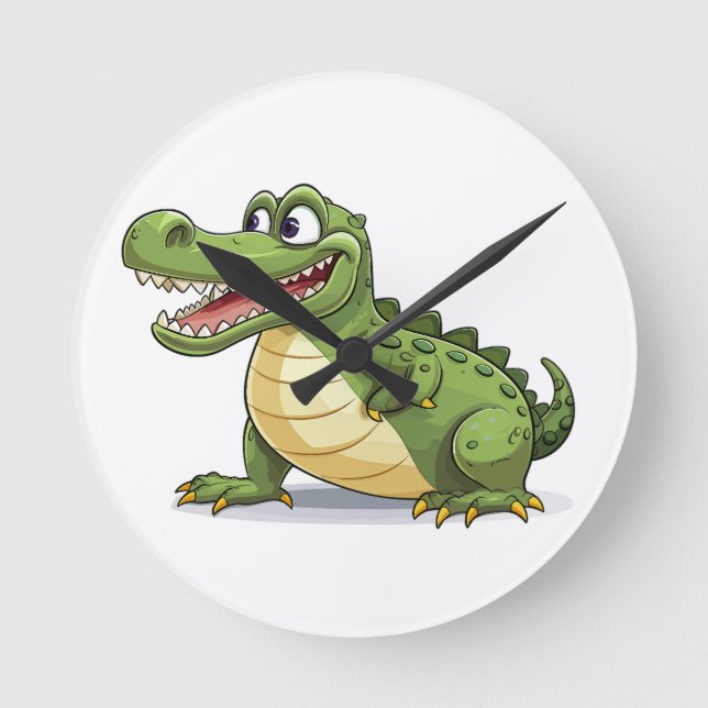 Crocodile Round Clock (Front)