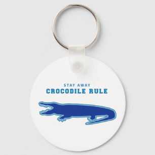 Crocodile Rule (Blue) Keychain