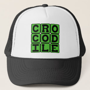 Crocodile, Semiaquattic Reptile Trucker Hat