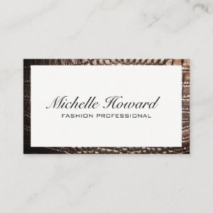 Crocodile Skin Border Business Card