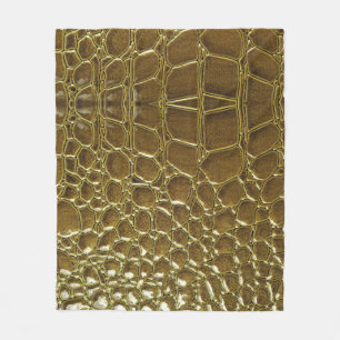 Crocodile Skin: Closeup Texture Detail Fleece Blanket