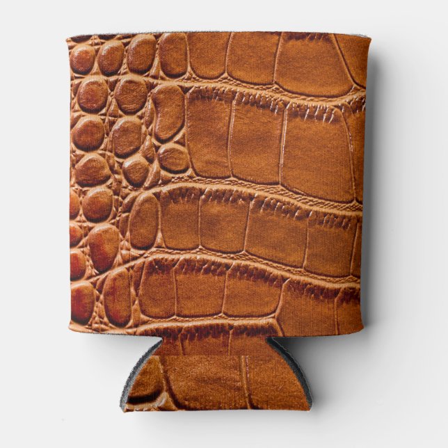 Crocodile Skin: Textured Surface. Can Cooler (Front)