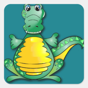 Crocodile Square Sticker