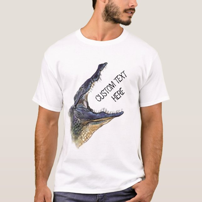 Crocodile T-Shirt with Custom Text (Front)