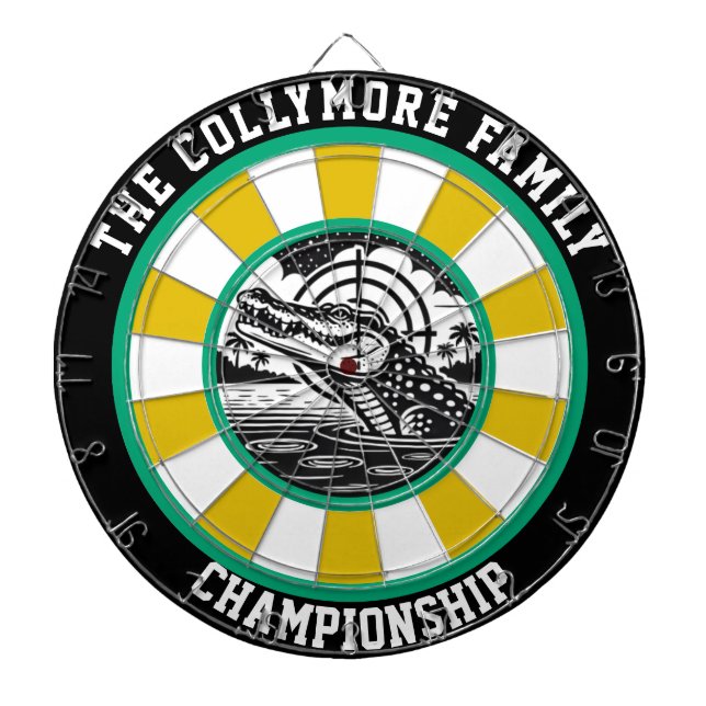 Crocodile Target Lake Artwork Dartboard (Front)