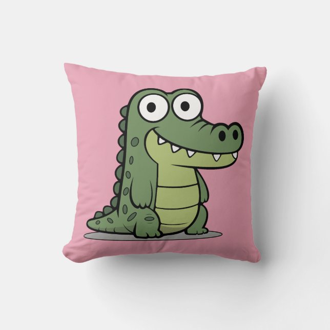 Crocodile Throw Pillow (Front)