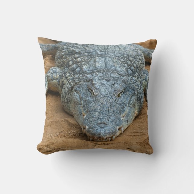Crocodile Throw Pillow (Front)
