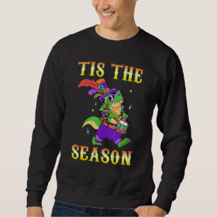 Crocodile Tis Season Festival Parade Beads Mardi G Sweatshirt