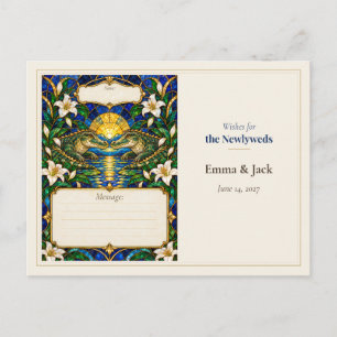 Crocodile Wedding Guest Book Wishes Postcard