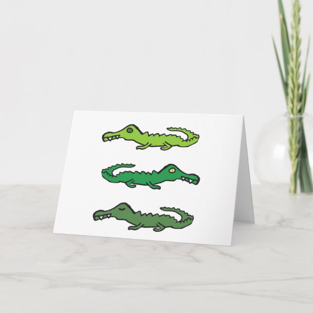 Crocodiles and Alligators Card (Front)