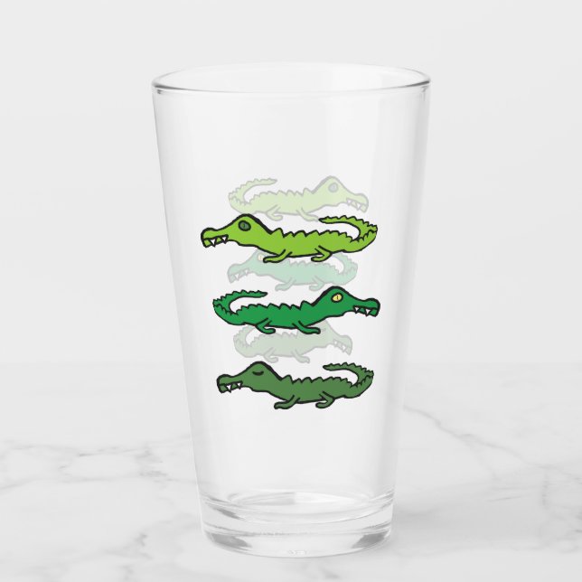 Crocodiles and Alligators Glass (Front)