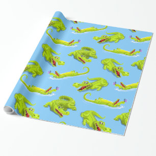 Crocodiles in the River Wrapping Paper