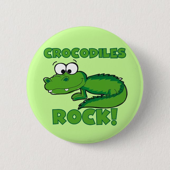 Crocodiles Rock 2 Inch Round Button (Front)