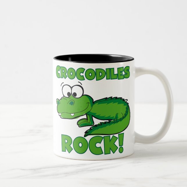 Crocodiles Rock Two-Tone Coffee Mug (Right)