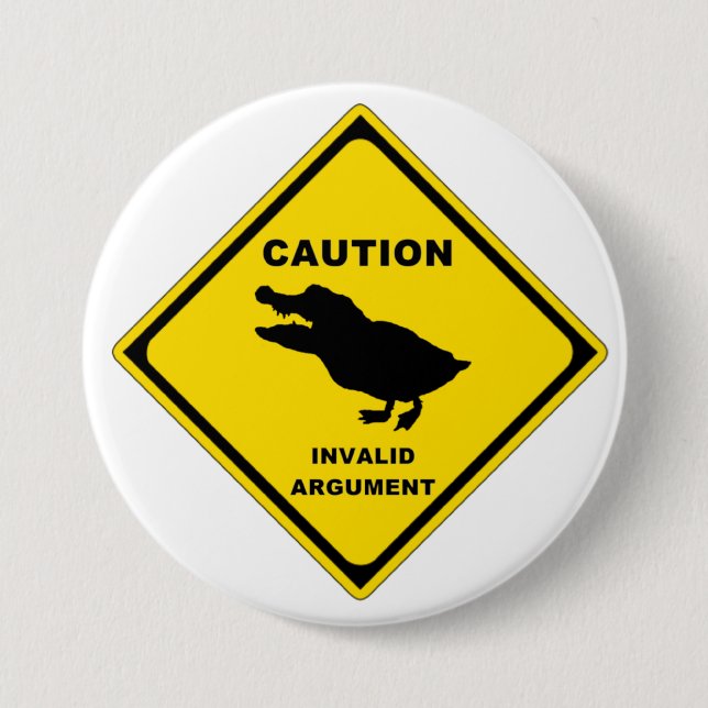 Crocoduck 3 Inch Round Button (Front)