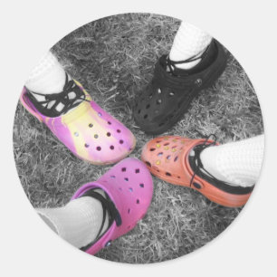 Crocs coloré et autocollant mol de chaussures