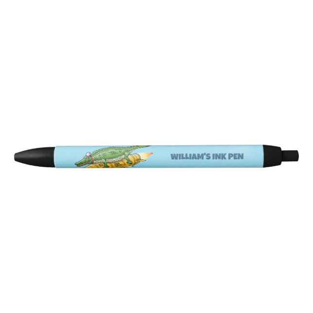 Croc's Golden Rocket Black Ink Pen (Front)