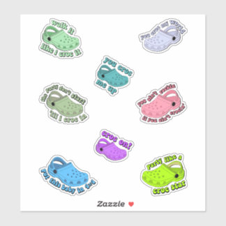  crocs quotes funny stickerspack 