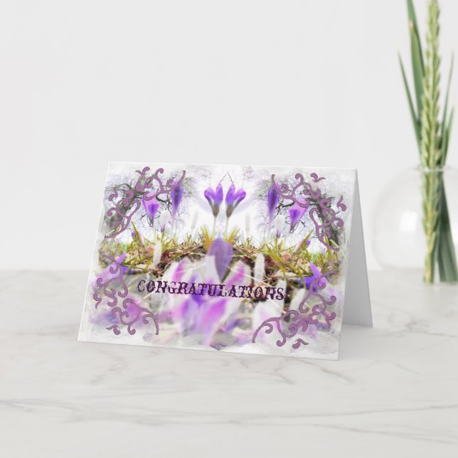 Crocus Congratulation Card (Front)