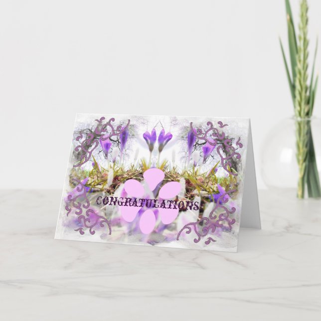 Crocus Congratulation Card (Front)