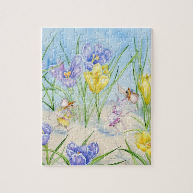 "Crocus Day" 110 pièces Jigsaw Puzzle (Vertical)