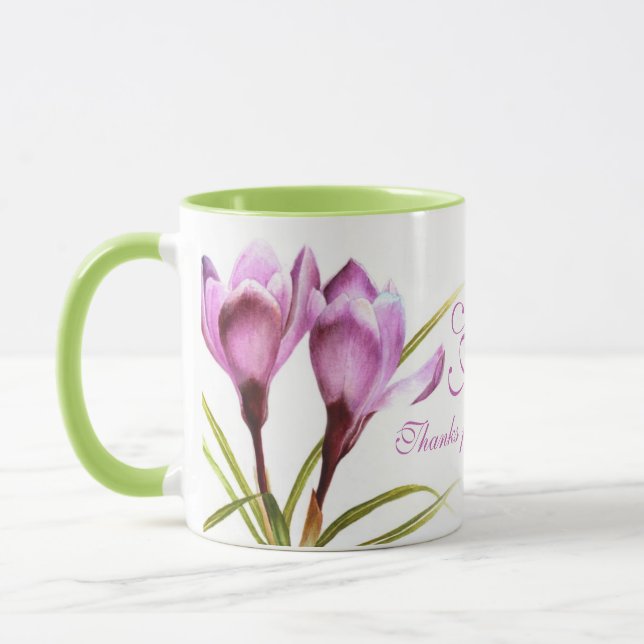 Crocus fine art "ami Extraordinaire" mug vert viol (Gauche)