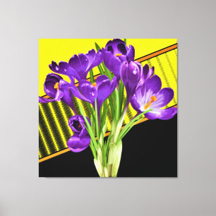 Crocus Floral/Geometric Design Canvas Print