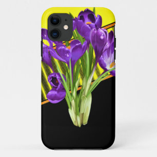 Crocus Floral/Geometric Design iPhone 11 Case