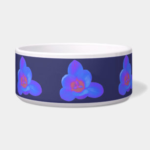 Crocus Flower Hot and Cold Dog Bowl