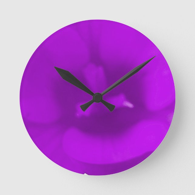 Crocus Flower Purple Wall Clock (Front)