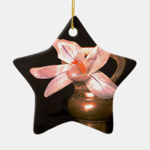 Crocus Flowers Ceramic Ornament