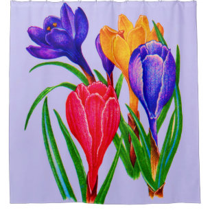 crocus flowers print