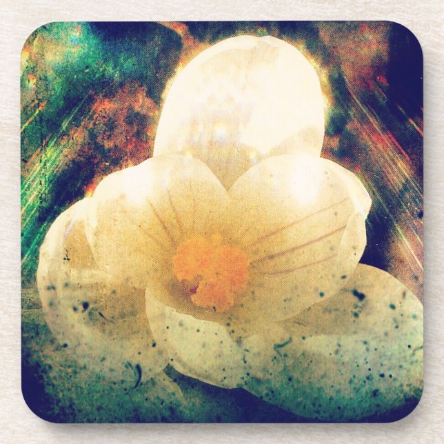 Crocus Grunge Coaster (Front)