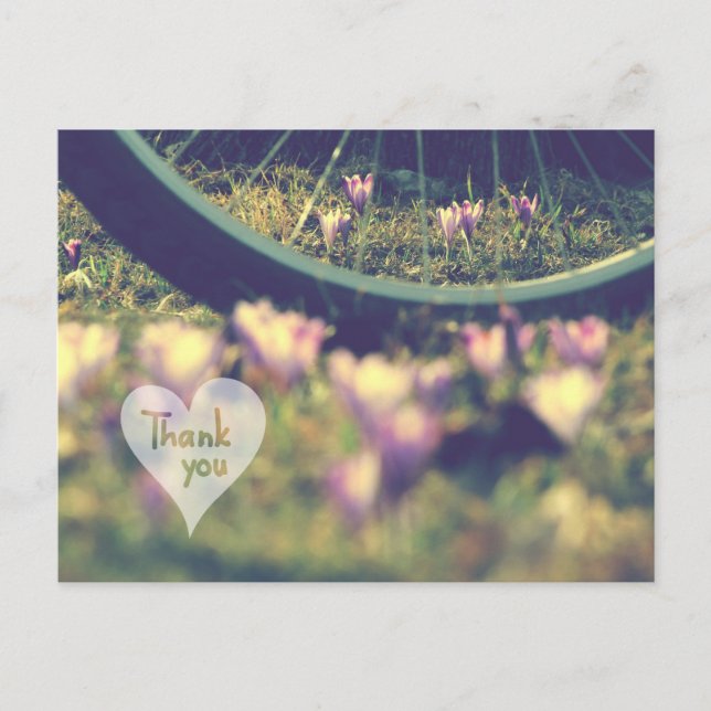 Crocus printaniers et Carte de remerciements à vél (Devant)