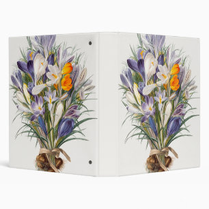 Crocus Spring Flower Floral Art Binder