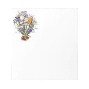 Crocus Spring Flower Floral Art Notepad
