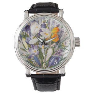 Crocus Spring Flower Floral Art Watch