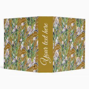 Crocuses, beautiful spring flowers, custom text binder